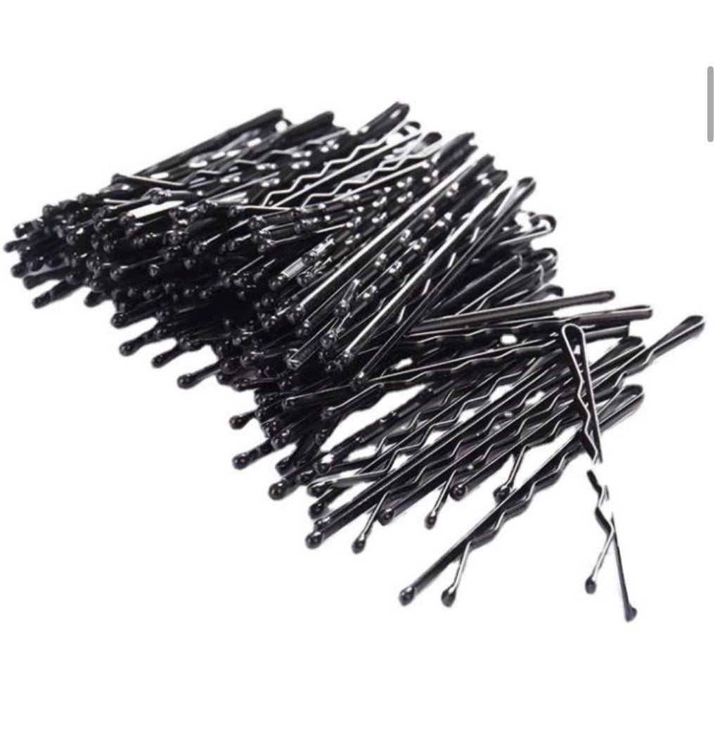 WAVY HAIR PINS BLACK 100PCS
