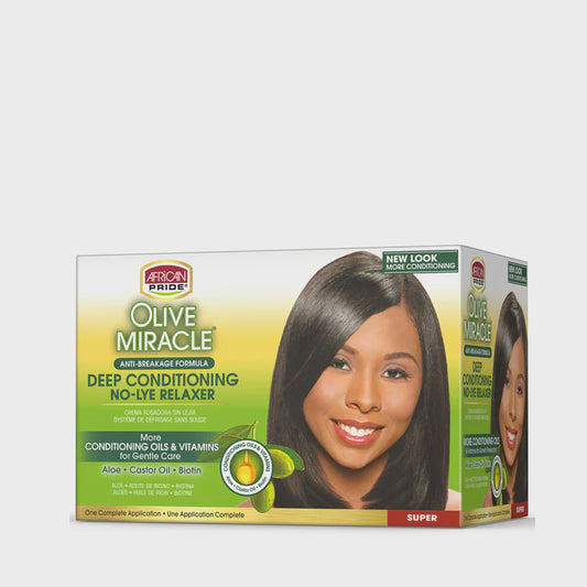 AFRICAN PRIDE ANTI-BREAKAGE  NO-LYE RELAXER KIT SUPER
