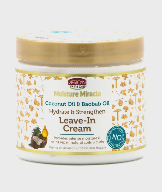 AFRICAN PRIDE MOISTURE  COCONUT OIL & BAOBAB OIL LEAVE IN CREAM