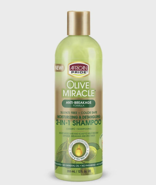 AFRICAN PRIDE OLIVE MIRACLE  2-N-1 SHAMPOO & CONDITIONER