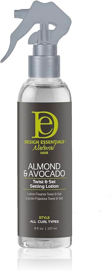 DESIGN ESSENTIAL NATURAL ALMOND & ADVOCADO TWIST & SET SETTING LOTION