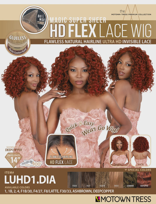 DIA UltraHD Lace Wide Part Bouncy Curly Side Part