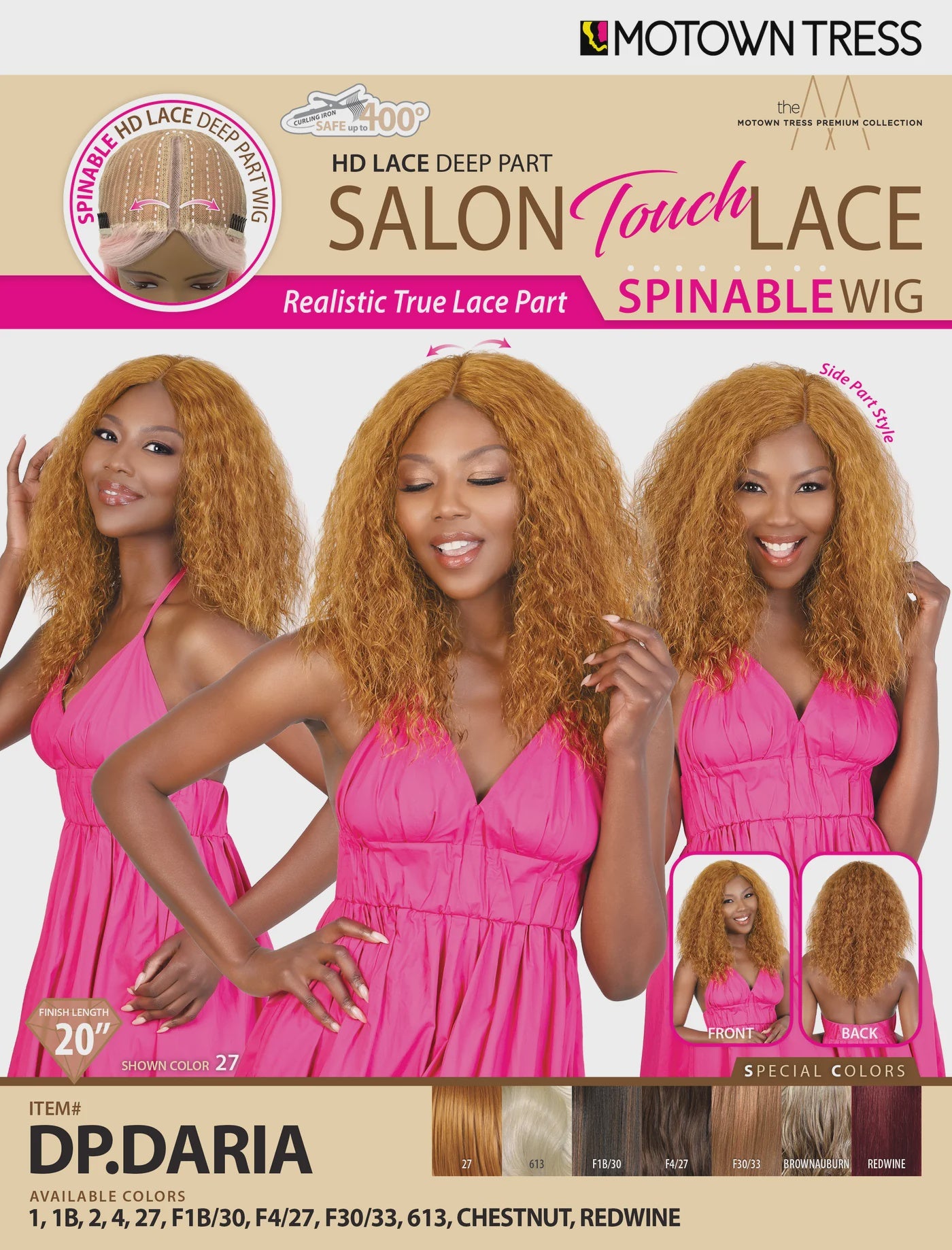 DARIA HD LACE DEEP PART SPINABLE WIG