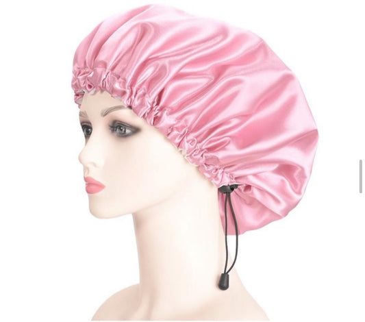 SILK DRAW STRING SHOWER CAP