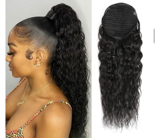 DRAWSTRING CURLY PONYTAIL SYNTHETIC 24"
